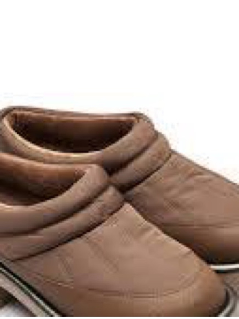 Michael Kors Tan Quilted Slip-On Mules